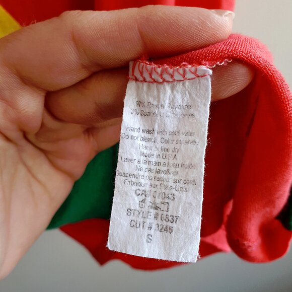 TEA N ROSE Asymmetrical Sleeveless Tank Top Colorblock Coral Orange Yellow Green - Picture 14 of 14